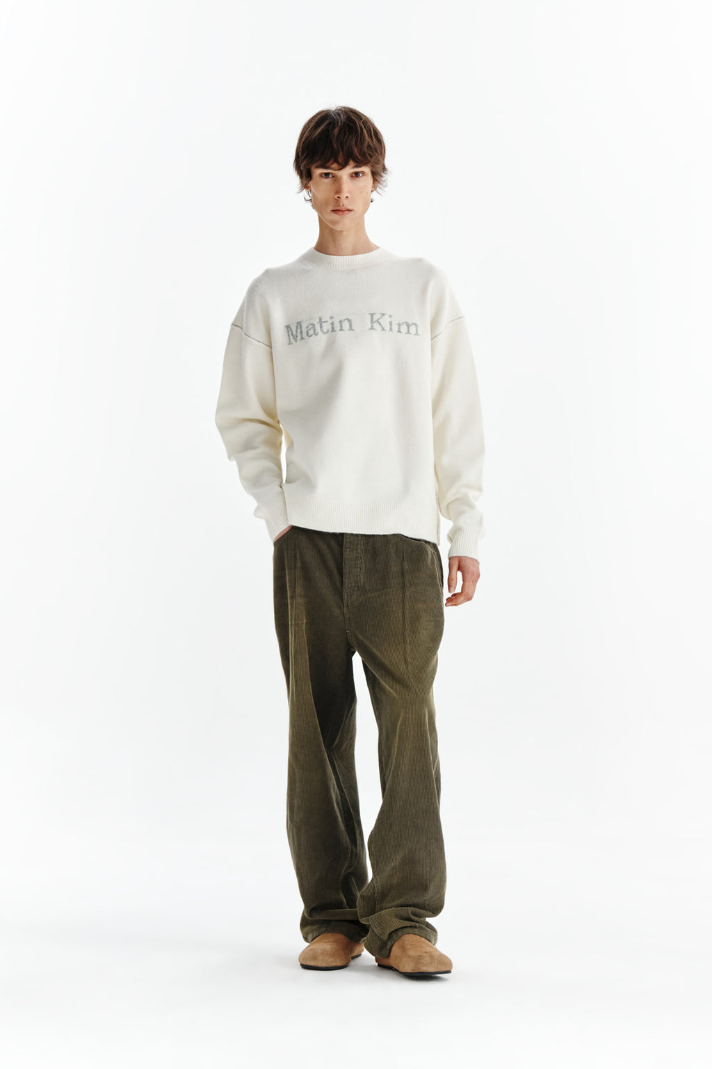 Matin Kim - Washed Corduroy Pants (Khaki) product image 8 | TRAB K-Fashion Australia