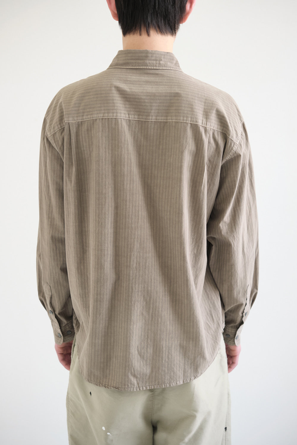 Hatchingroom - Shadow Stripe Shirt (Dusty Orange) product image 7 | TRAB K-Fashion Australia