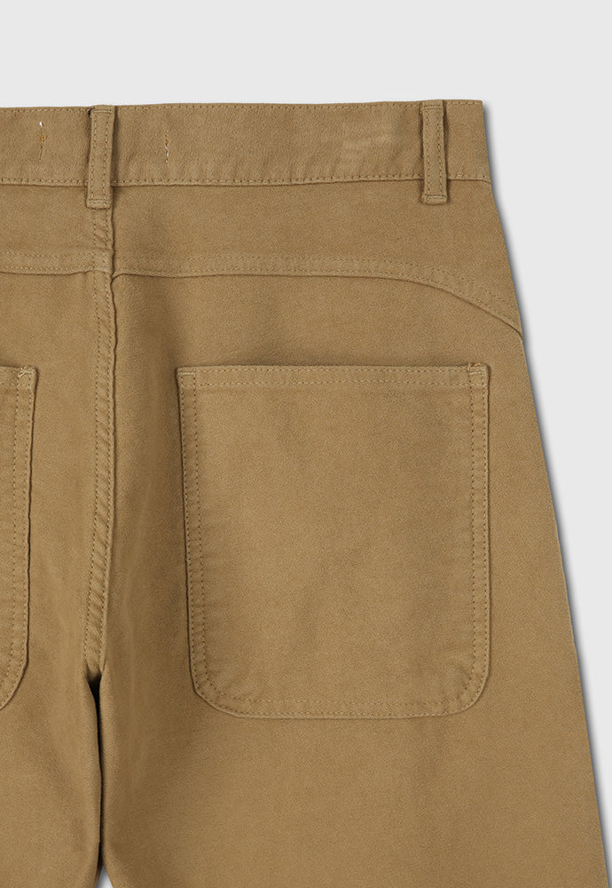 Tonywack - Garment-Washed Moleskin Straight Pants (Washed Beige) product image 11 | TRAB K-Fashion Australia