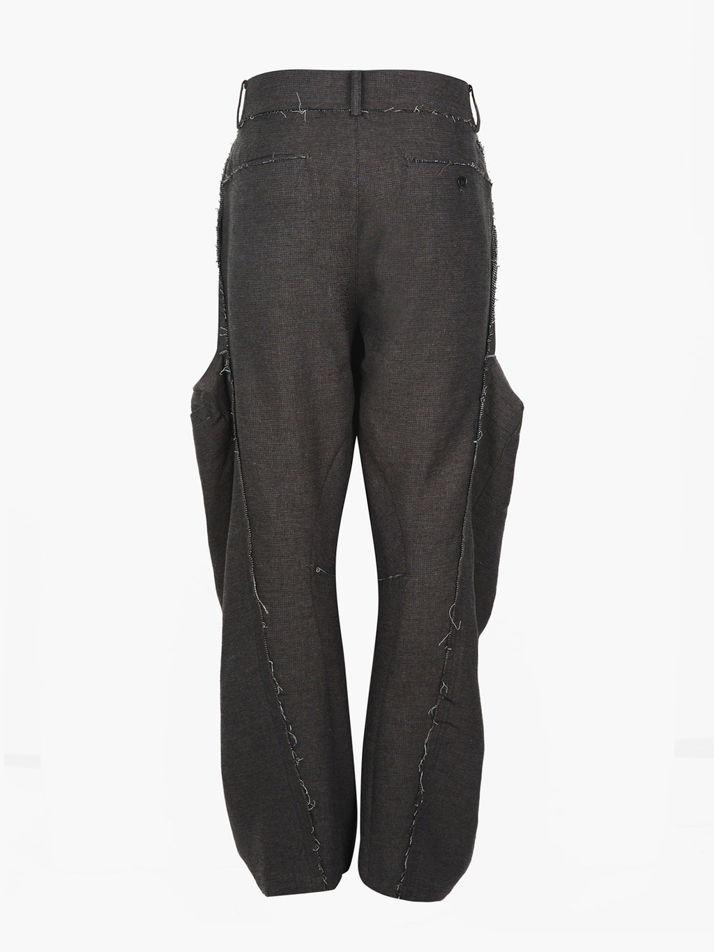 Jiyong Kim - Raw Edged 3D Pocket Trousers (Brown) product image 10 | TRAB K-Fashion Australia