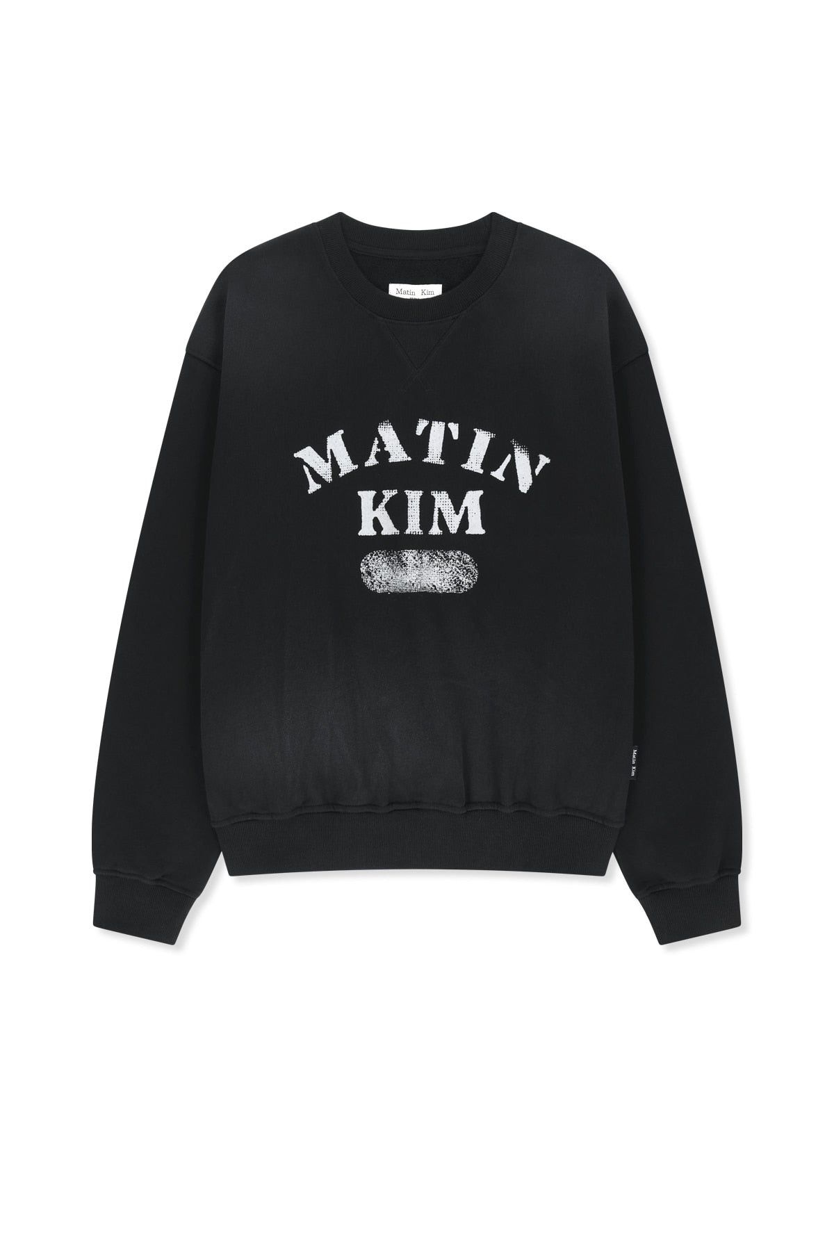 Matin Kim - Vintage Spray Logo Sweatshirt (Black) product image 1 | TRAB K-Fashion Australia