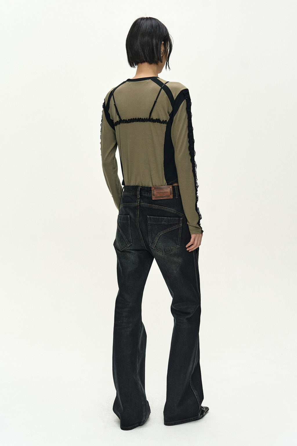 Andersson Bell - Twist Fold Coated Jeans (dark Blue) (Dark Blue) product image 3 | TRAB K-Fashion Australia