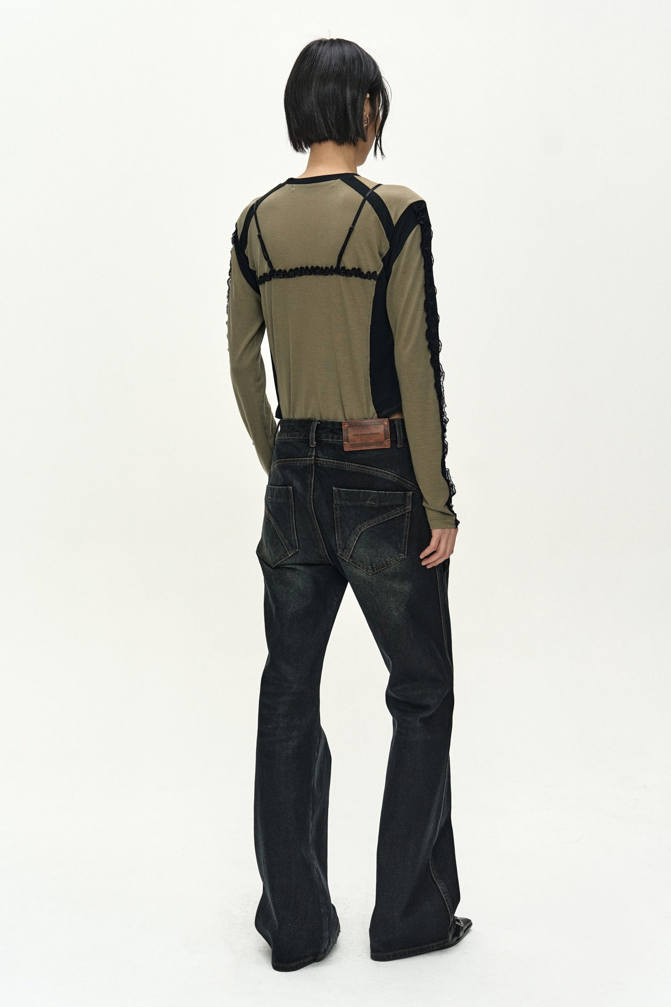 Andersson Bell - Twist Fold Coated Jeans (dark Blue) (Dark Blue) product image 3 | TRAB K-Fashion Australia