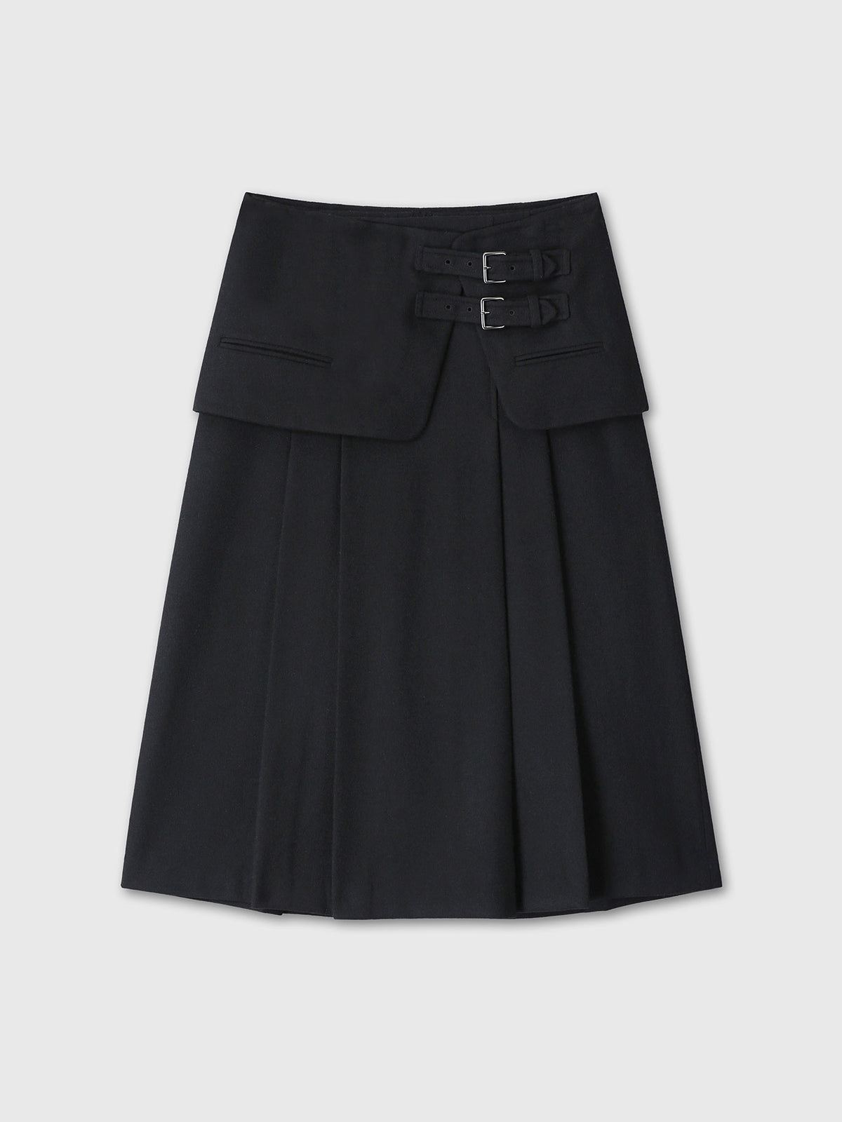 Tonywack - Wool Double-Layered Skirt (Black) product image 9 | TRAB K-Fashion Australia