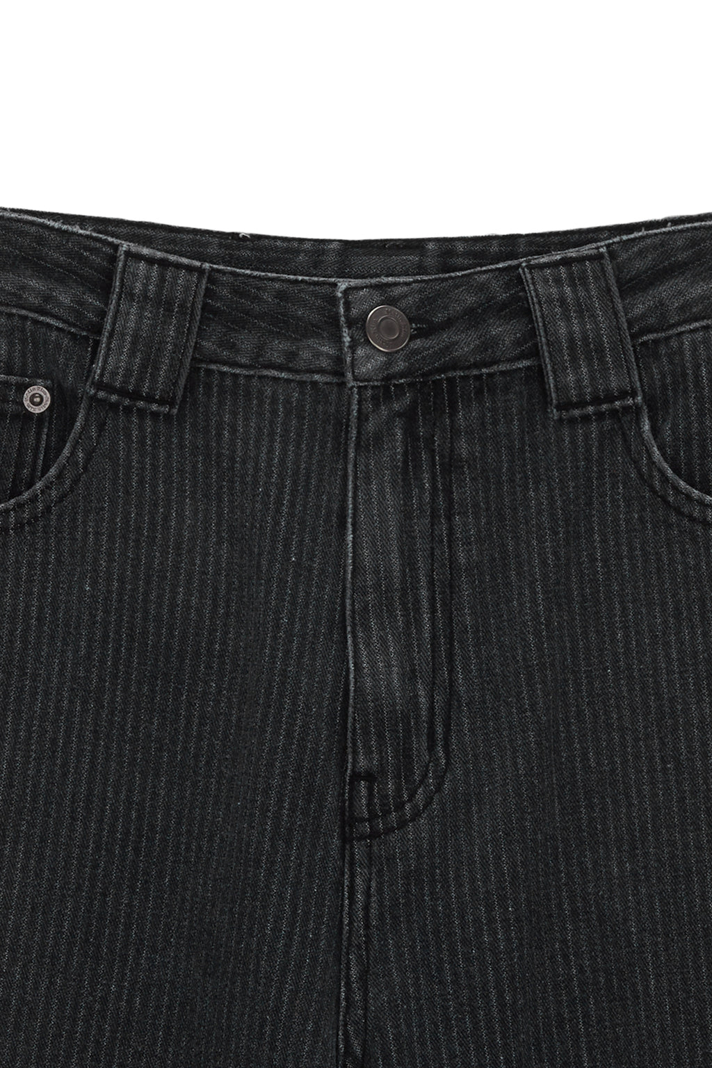 Matin Kim - Knee Point Stripe Denim Pants (Grey) product image 3 | TRAB K-Fashion Australia