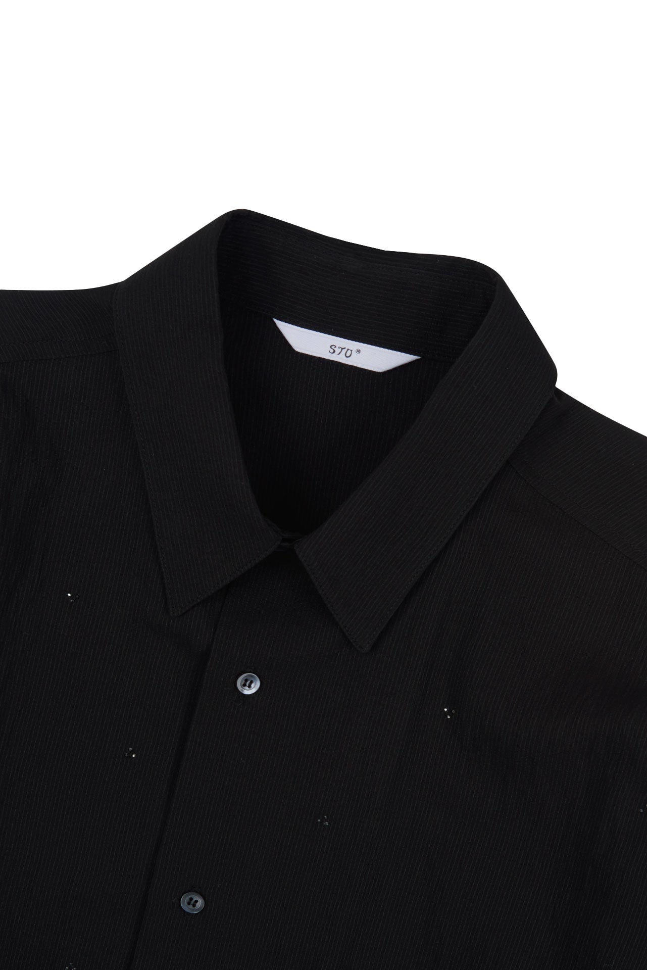 Stu - Crystal Stripe Shirt (Black) product image 18 | TRAB K-Fashion Australia