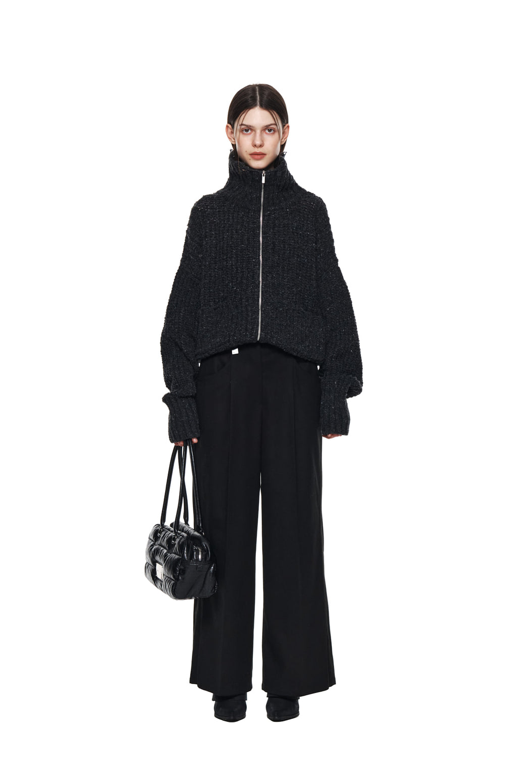 Matin Kim - Side Pleats Trouser (Black) product image 5 | TRAB K-Fashion Australia
