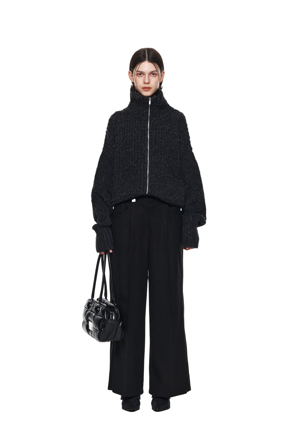 Matin Kim - Side Pleats Trouser (Black) product image 5 | TRAB K-Fashion Australia
