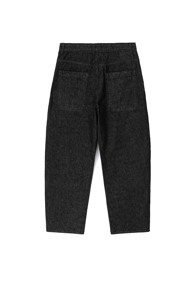 Art if acts - One Tuck Curve Denim Pants (Washed Black) product image 7 | TRAB K-Fashion Australia