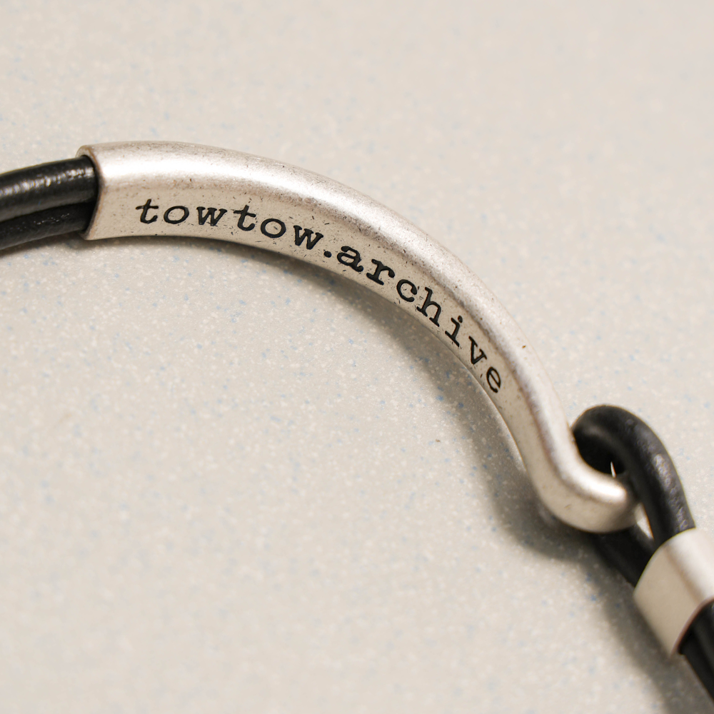 Towtow Archive - Grit Leather Necklace (Black) product image 3 | TRAB K-Fashion Australia