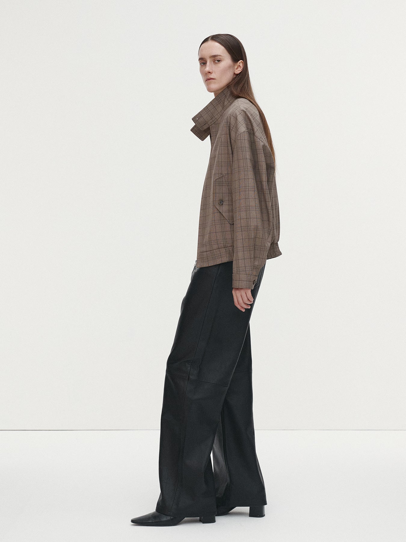 Tonywack - Checked Wool Harrington Jacket (Beige Check) product image 3 | TRAB K-Fashion Australia