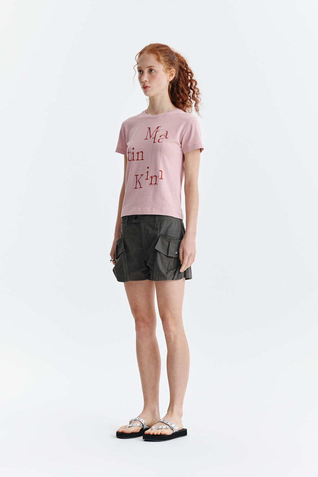 Matin Kim - Patchwork Graphic Printing Logo Top (Pink) product image 6 | TRAB K-Fashion Australia