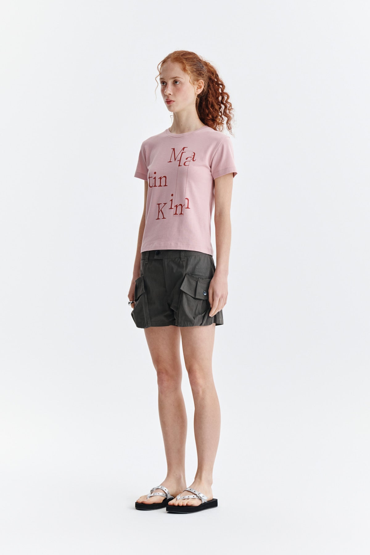 Matin Kim - Patchwork Graphic Printing Logo Top (Pink) product image 6 | TRAB K-Fashion Australia