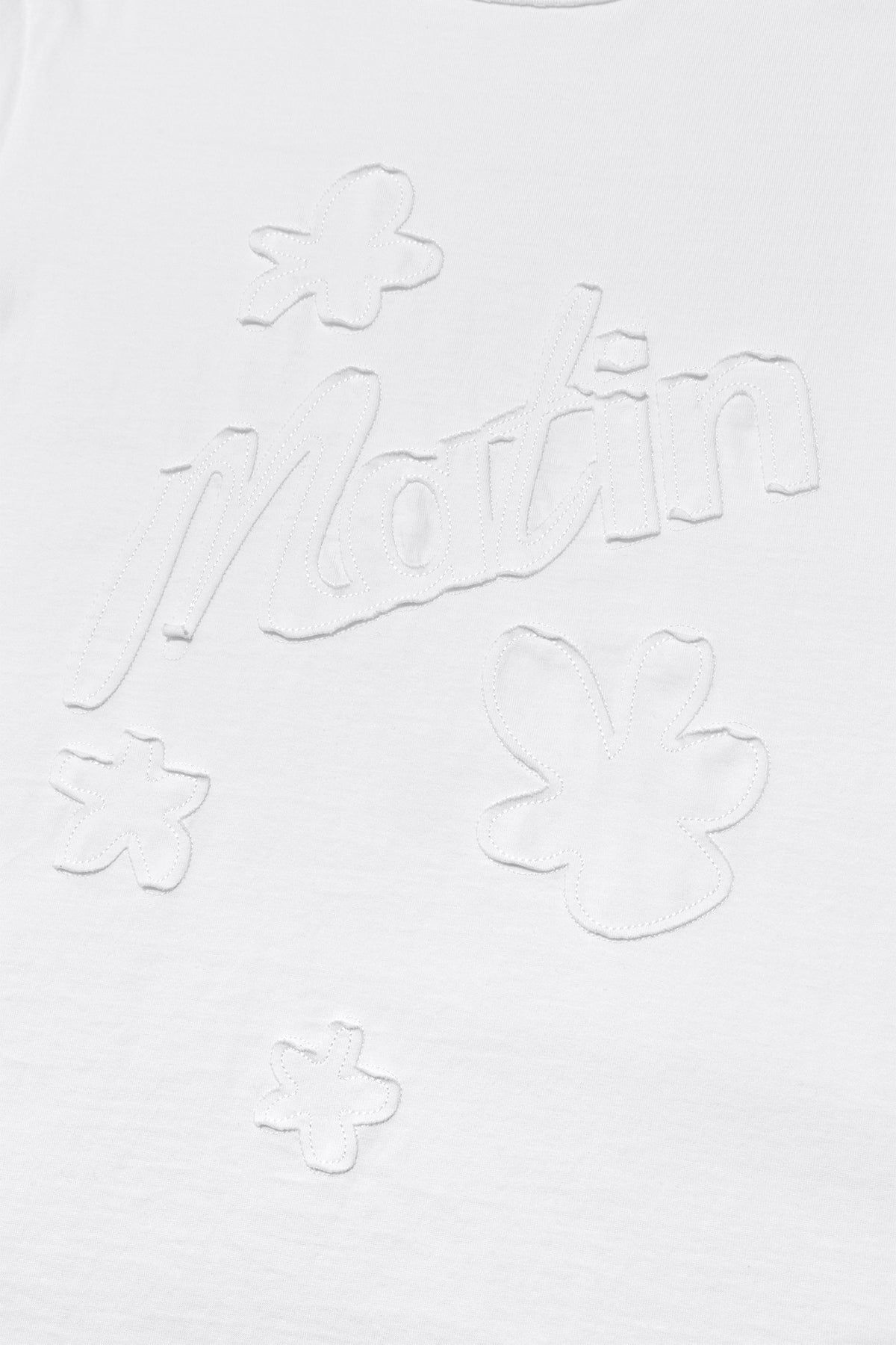 Matin Kim - Flower Applique Logo Top (White) product image 4 | TRAB K-Fashion Australia