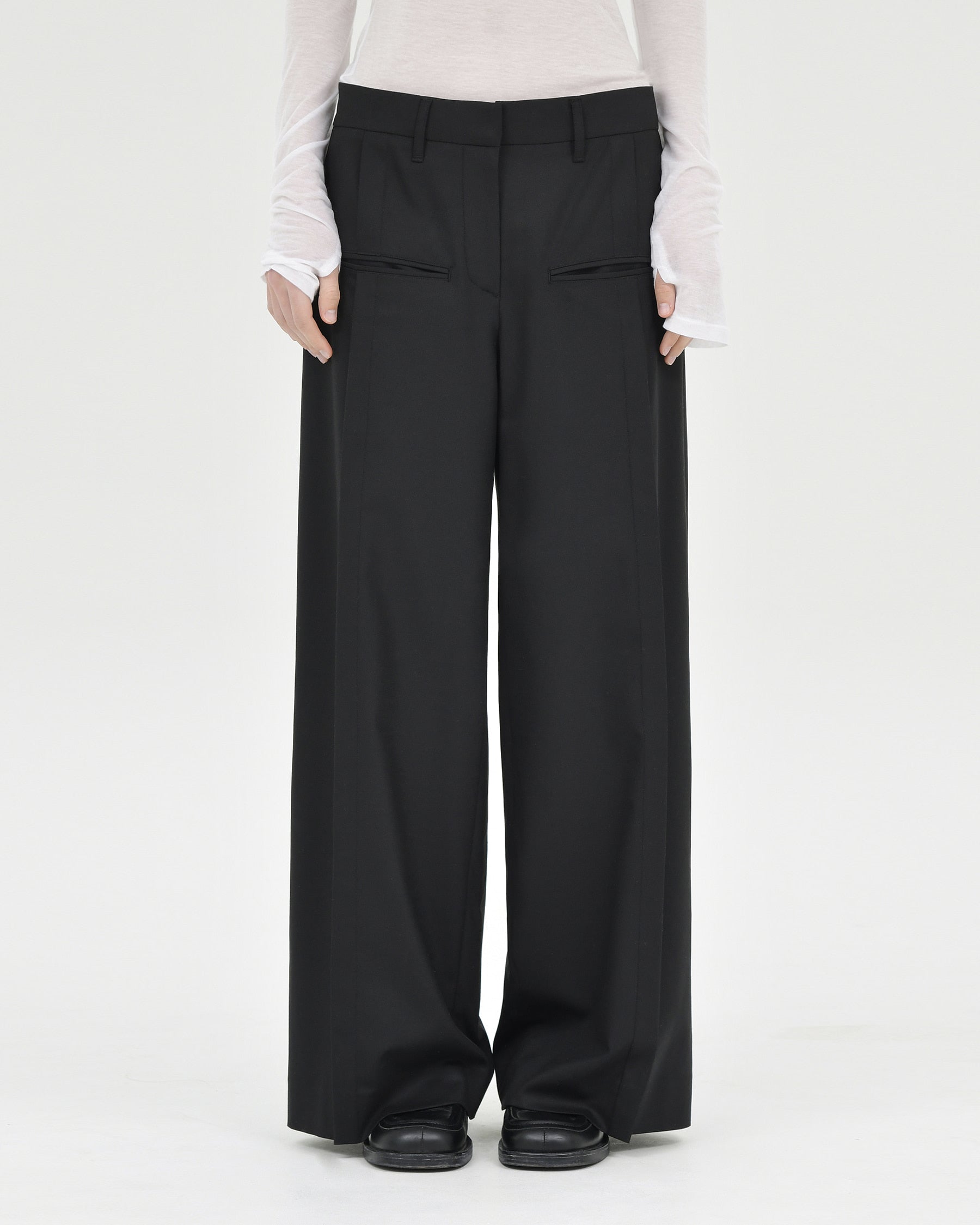 Brownyard - Wool Wide Pants (Black) product image 1 | TRAB K-Fashion Australia