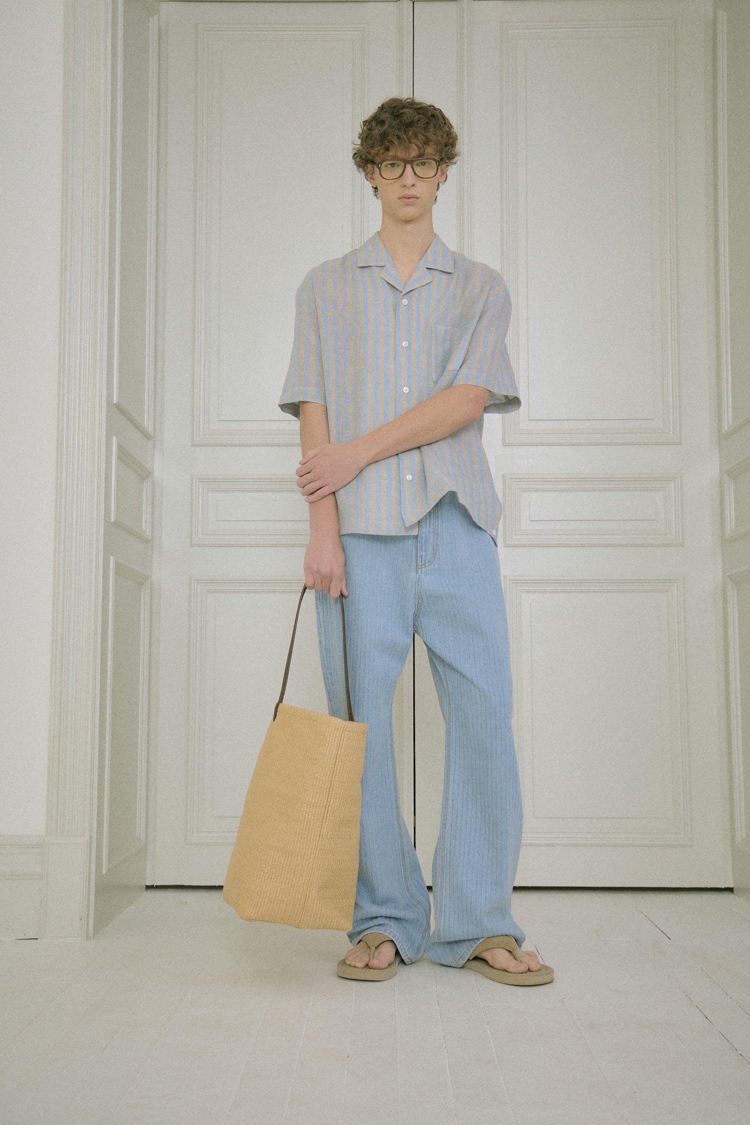 Stu - Embo Stripe Denim Pants Light (Blue) product image 12 | TRAB K-Fashion Australia