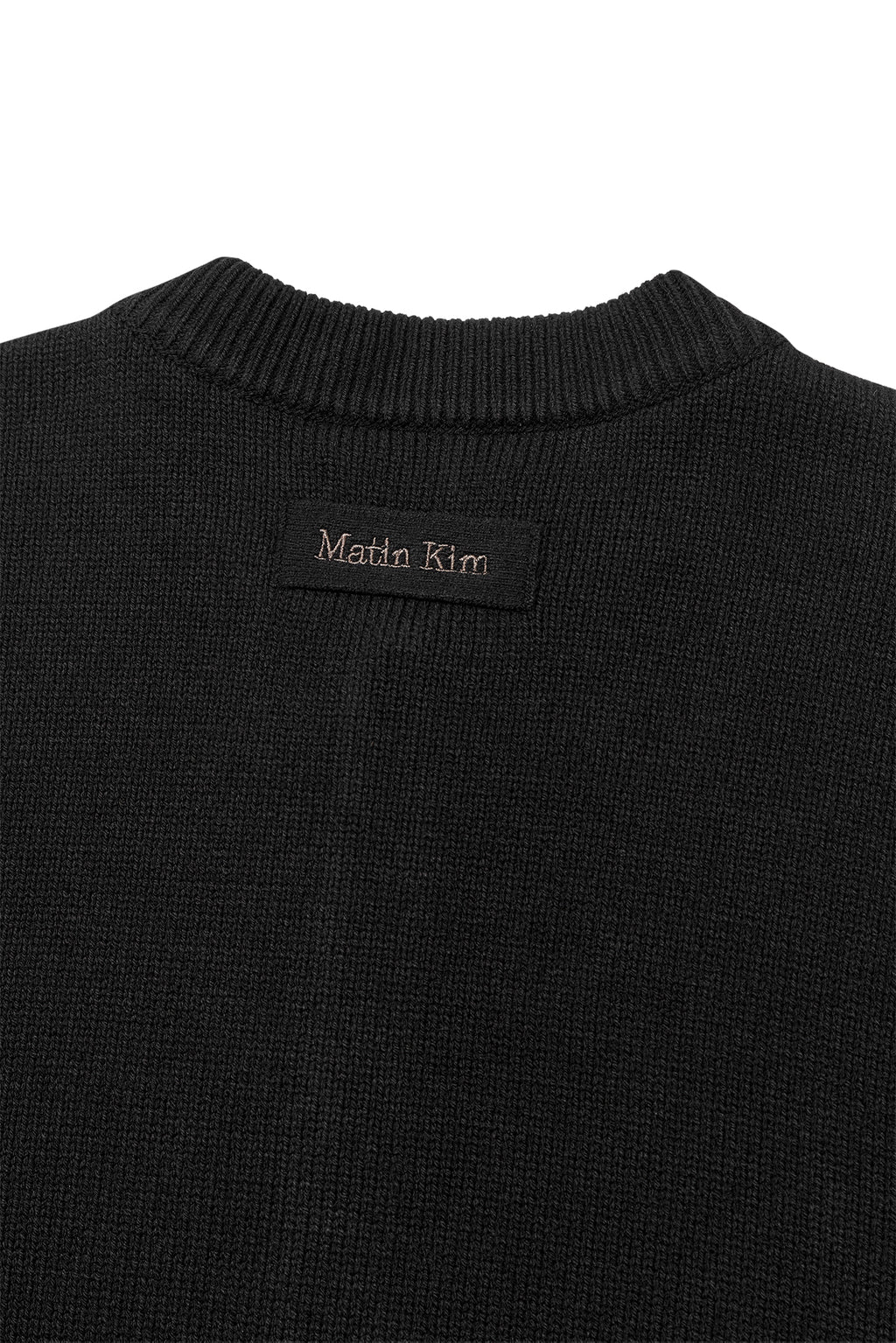 Matin Kim - Punching Line Point Round Neck Cardigan (Black) product image 5 | TRAB K-Fashion Australia