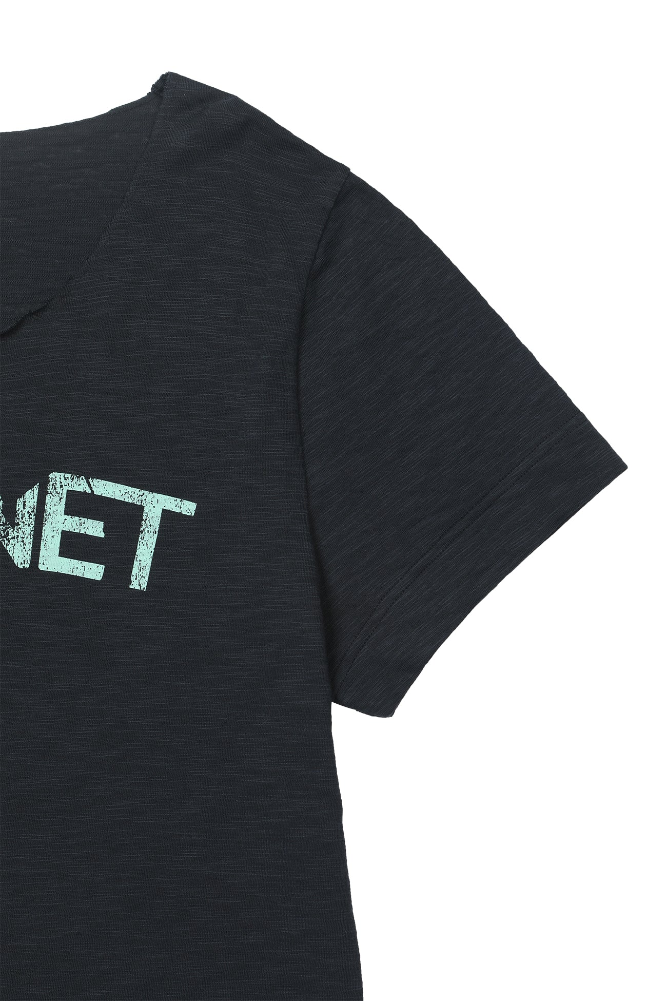 Deinet - Off Shoulder Graphic T-Shirt (Navy) product image 4 | TRAB K-Fashion Australia