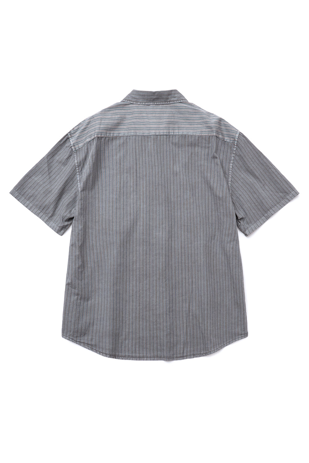 Hatchingroom - Crop Shirt Over Dyed Stripe (Grey) product image 3 | TRAB K-Fashion Australia