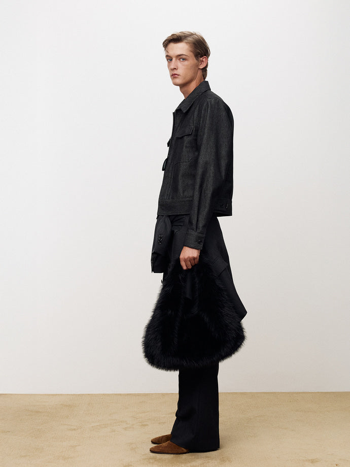 Tonywack - Hidden Button Denim Blouson (Charcoal Indigo) product image 2 | TRAB K-Fashion Australia