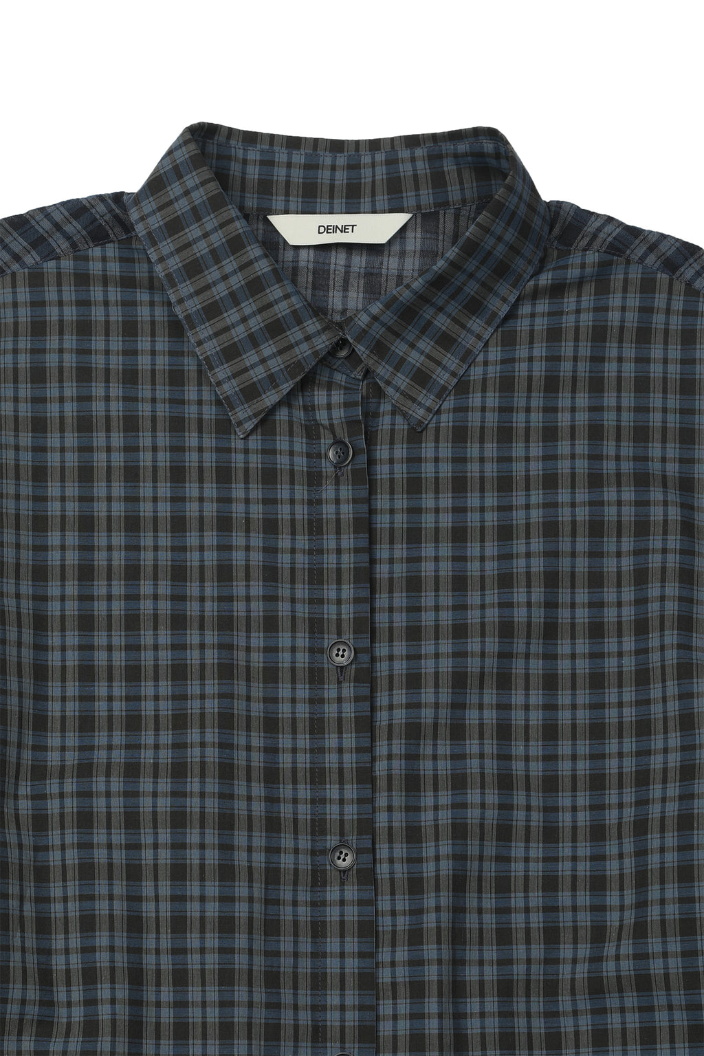 Deinet - Checkered Point Overfit Shirt (Navy) product image 10 | TRAB K-Fashion Australia