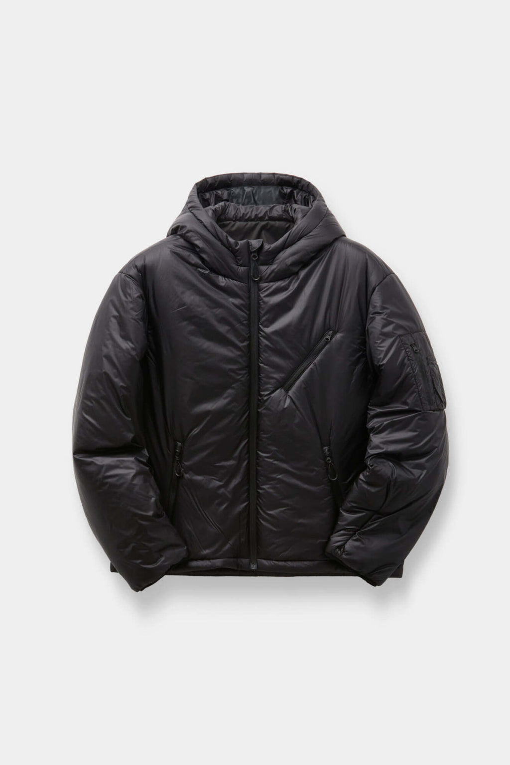 Coor - Light Weight Shell Padded Hoodie Jumper (Black) product image 1 | TRAB K-Fashion Australia
