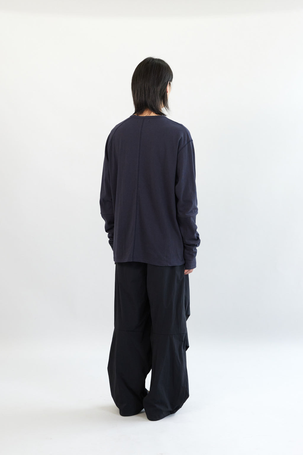 Hatchingroom - Double Sleeve Tee Blue (Charcoal) product image 8 | TRAB K-Fashion Australia