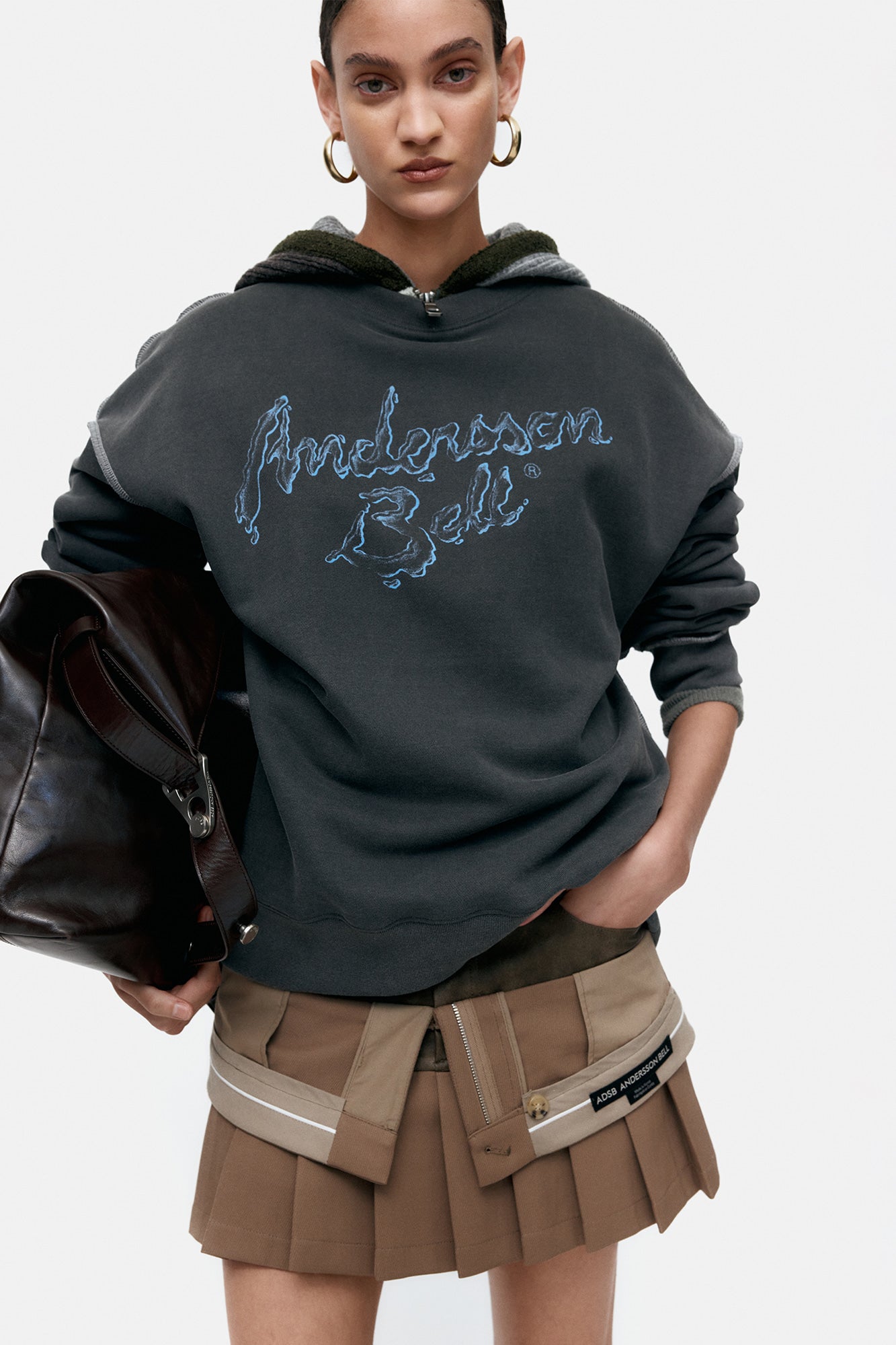 Andersson Bell - Unisex Liquid Logo Sweatshirt (Charcoal) product image 8 | TRAB K-Fashion Australia