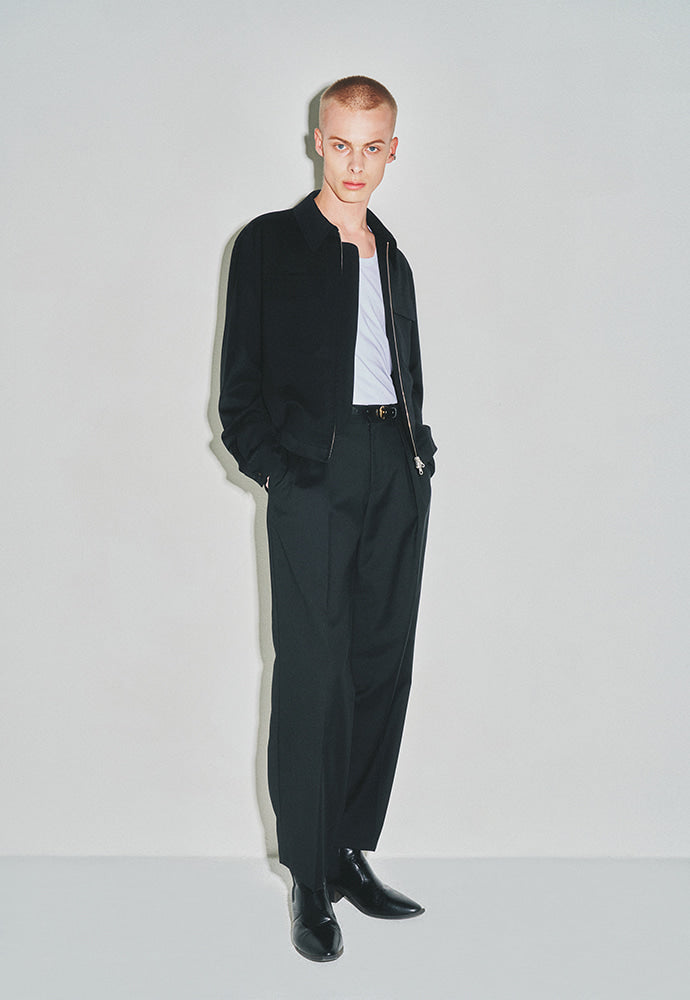 Tonywack - Super Fine Wool Double Pocket Zip Blouson (Black) product image 5 | TRAB K-Fashion Australia