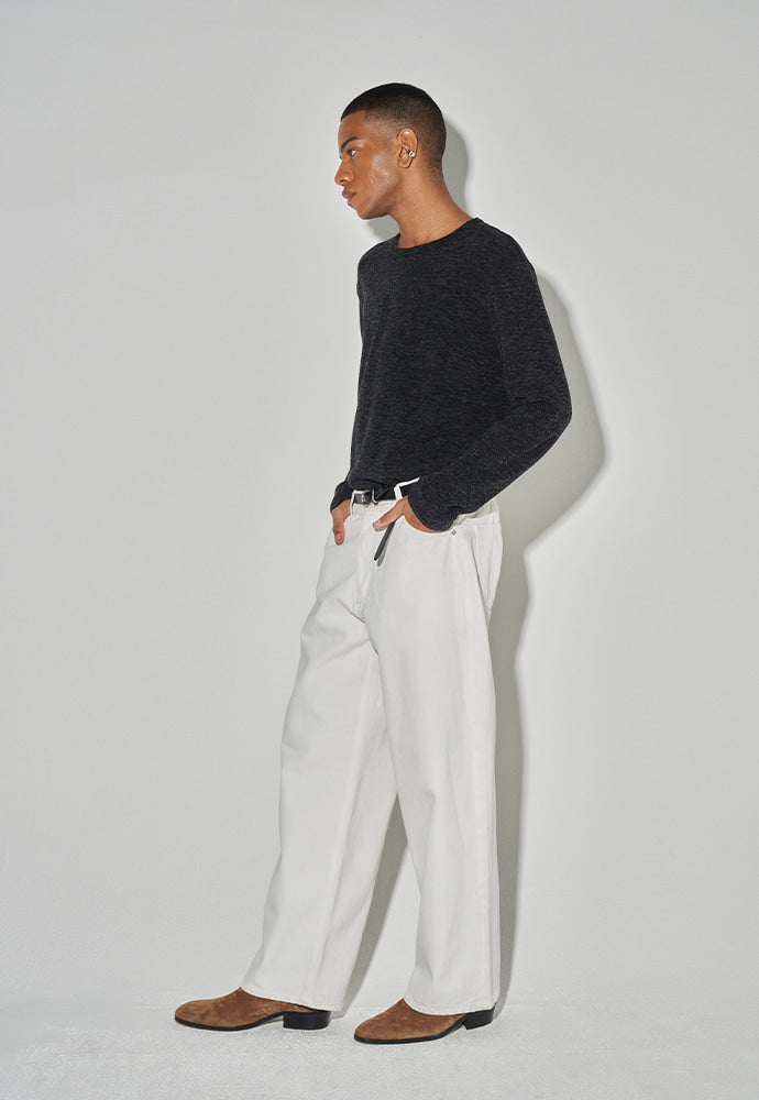 Tonywack - Twist-Melange Long Sleeve Knit (Melange Charcoal) product image 3 | TRAB K-Fashion Australia