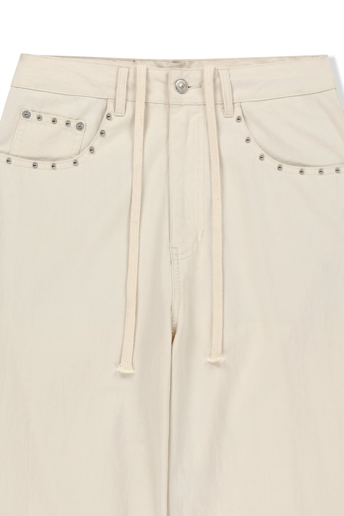 Matin Kim - Stud Point Color Denim Pants (Cream) product image 4 | TRAB K-Fashion Australia