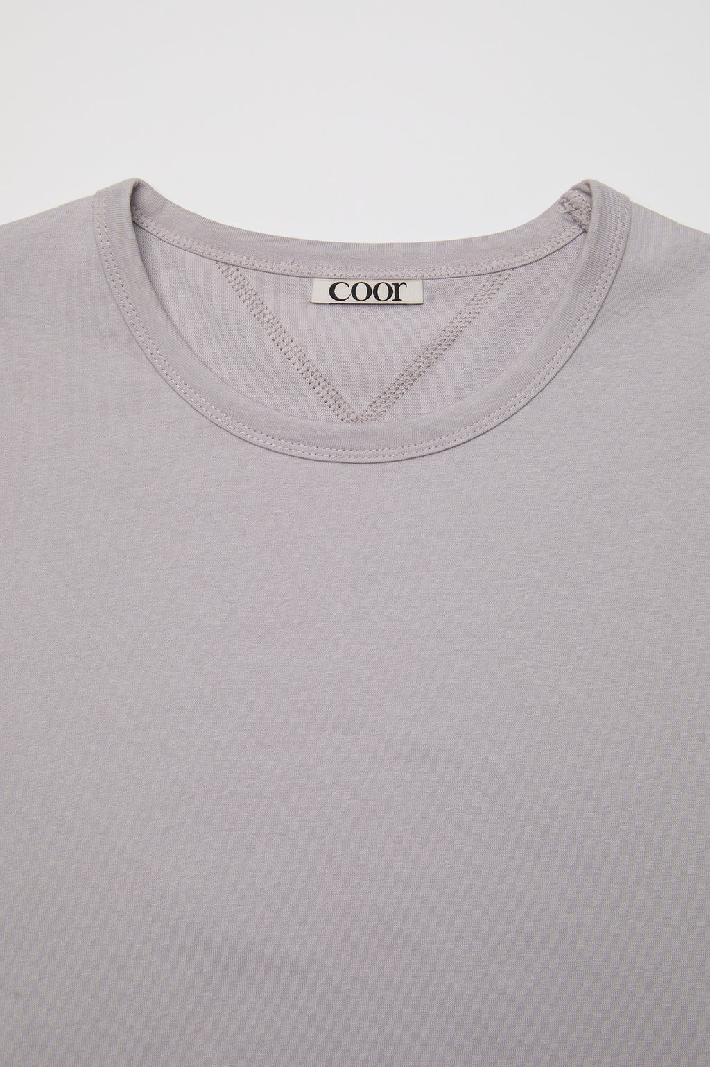 Coor - Chain Stitch Pointed Crop T-Shirt (Light Purple) product image 5 | TRAB K-Fashion Australia