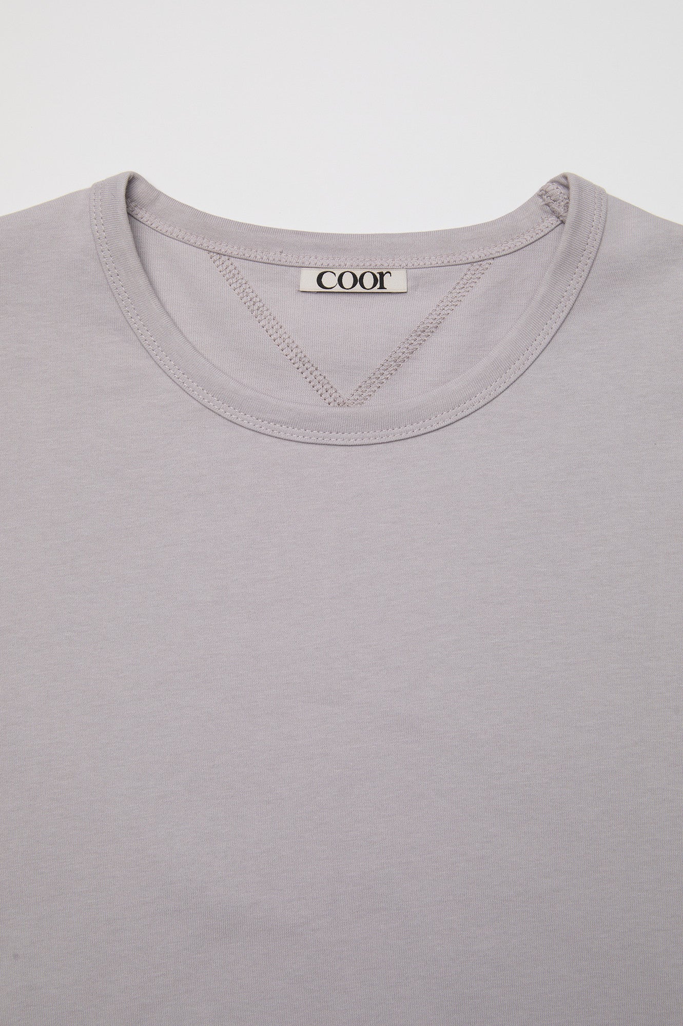 Coor - Chain Stitch Pointed Crop T-Shirt (Light Purple) product image 5 | TRAB K-Fashion Australia