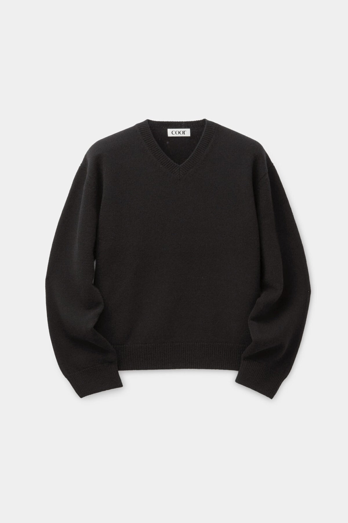 Coor - Wool V-Neck Sweater (Black) product image 1 | TRAB K-Fashion Australia