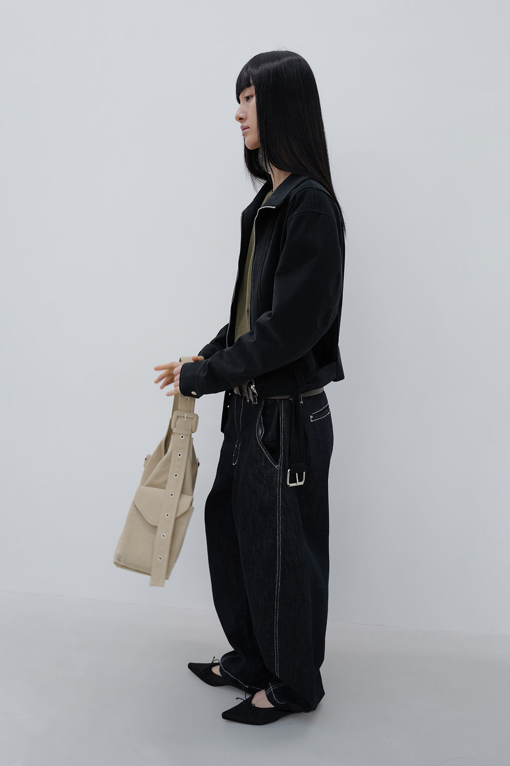 Deinet - Deinet Curved Denim Pants (Indigo) product image 7 | TRAB K-Fashion Australia