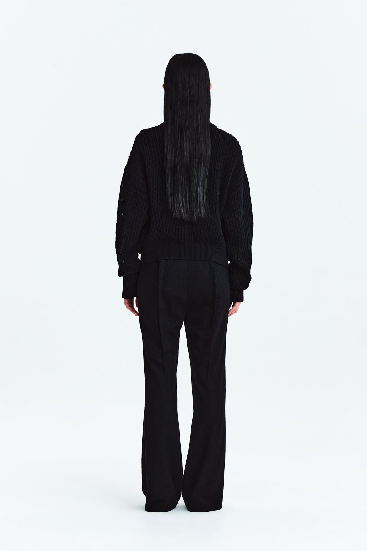 Matin Kim - Waist Button Point String Slim Pants (Black) product image 7 | TRAB K-Fashion Australia