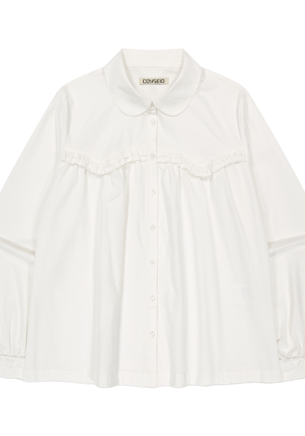 Coyseio - Rough Cut Frill Shirt (Ivory) product image 2 | TRAB K-Fashion Australia