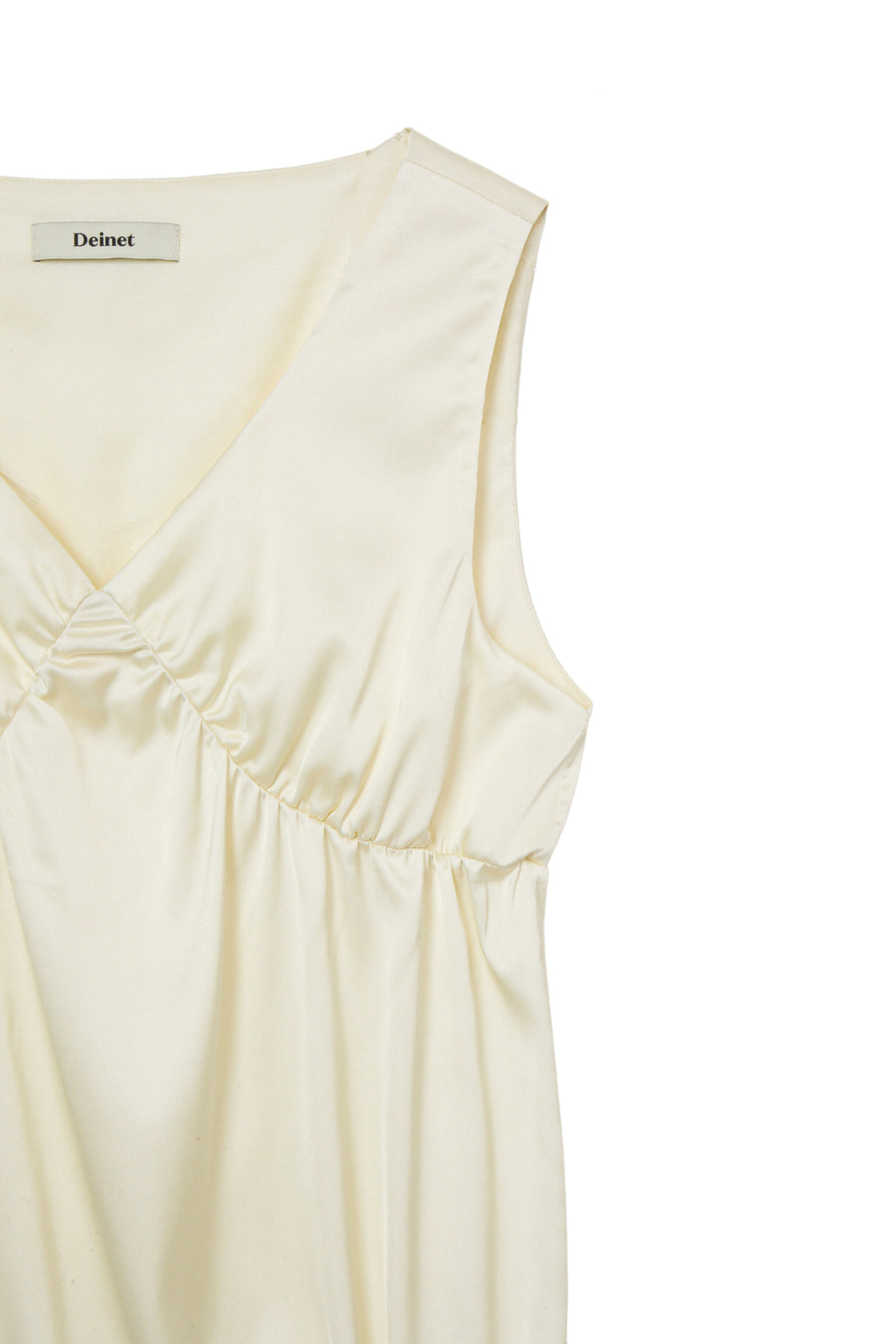 Deinet - Satin Shirring Sleeveless (Ivory) product image 12 | TRAB K-Fashion Australia