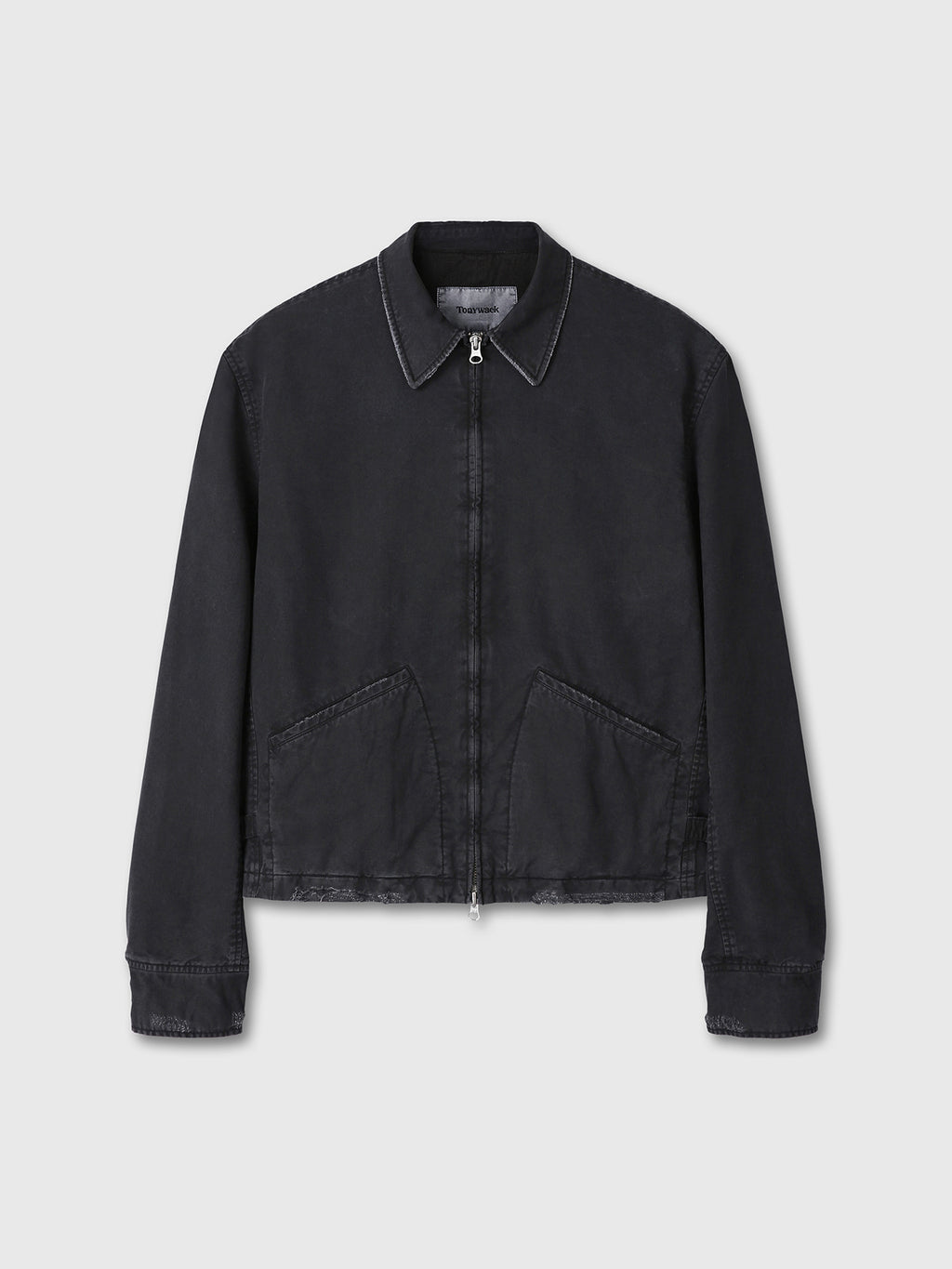 Tonywack - Garment-Dyed Cotton Distressed Mechanic Jacket (Faded Black) product image 7 | TRAB K-Fashion Australia