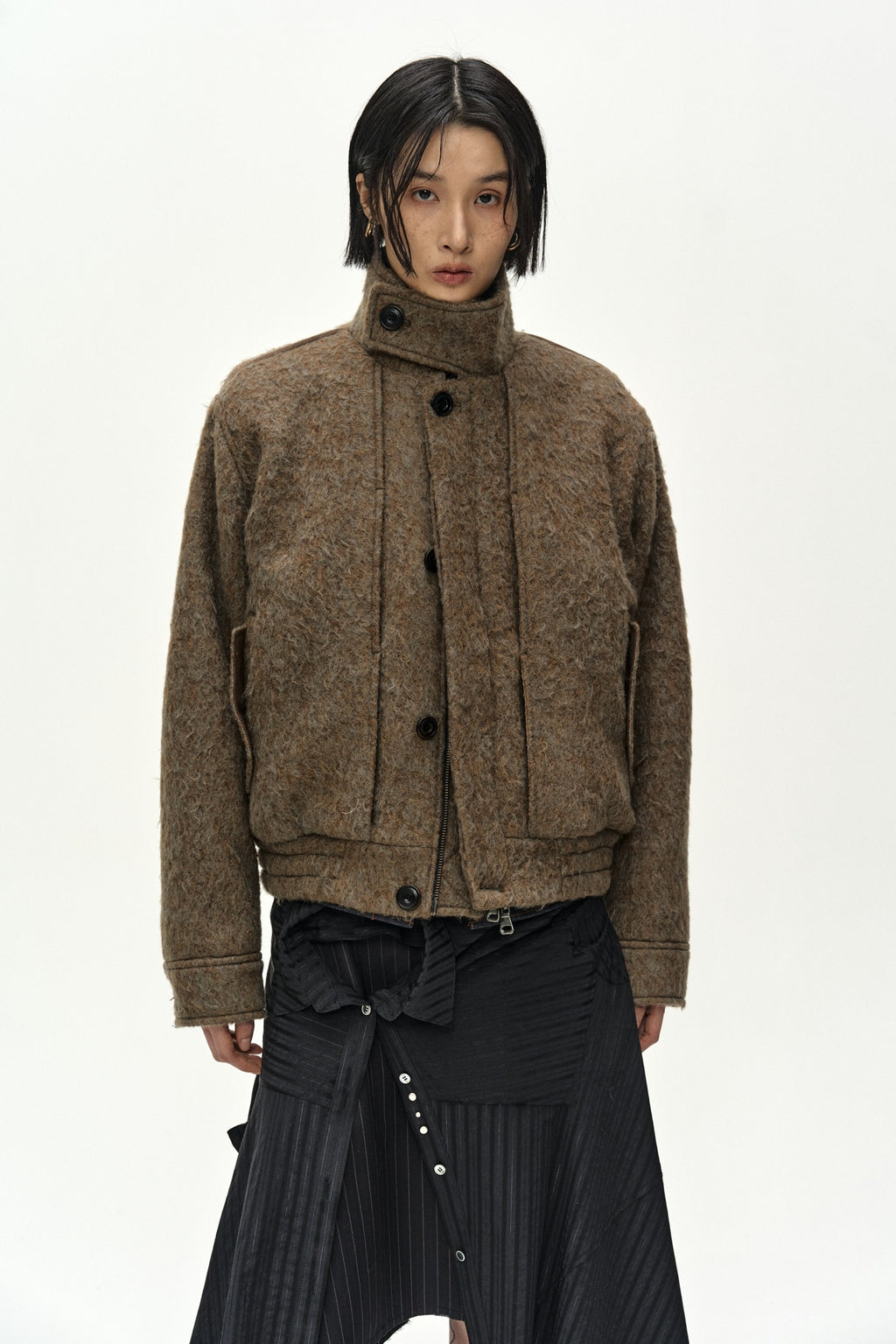 Andersson Bell - Sue Wrapped Shirt Asymmetric Skirt (black) (Black) product image 7 | TRAB K-Fashion Australia