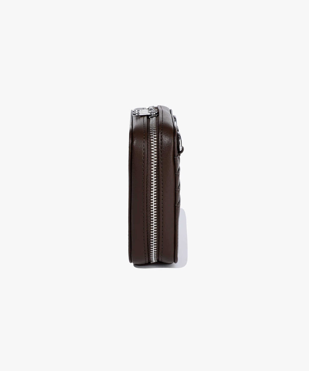 Marithe & Francois Girbaud - Classic Logo Chain Zip Wallet (Dark Brown) product image 4 | TRAB K-Fashion Australia