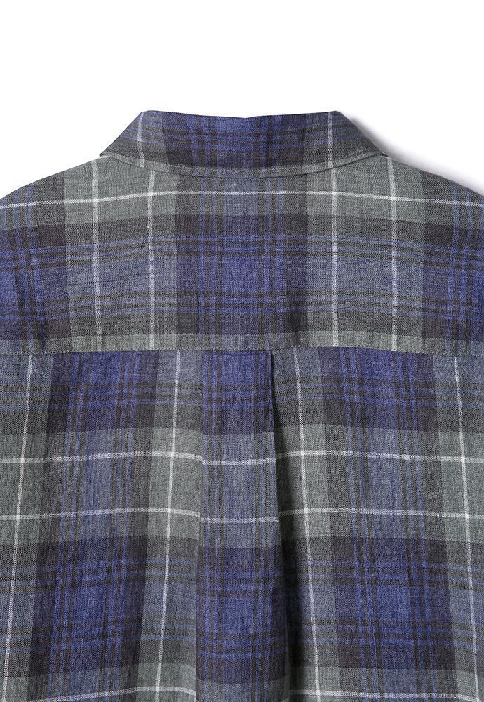 Art if acts - Linen French Check Shirt (Khaki/Blue) product image 10 | TRAB K-Fashion Australia