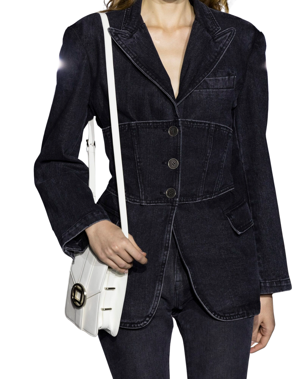 Kimhe Kim - Three Buttons Corset Single Jacket (Black) product image 2 | TRAB K-Fashion Australia