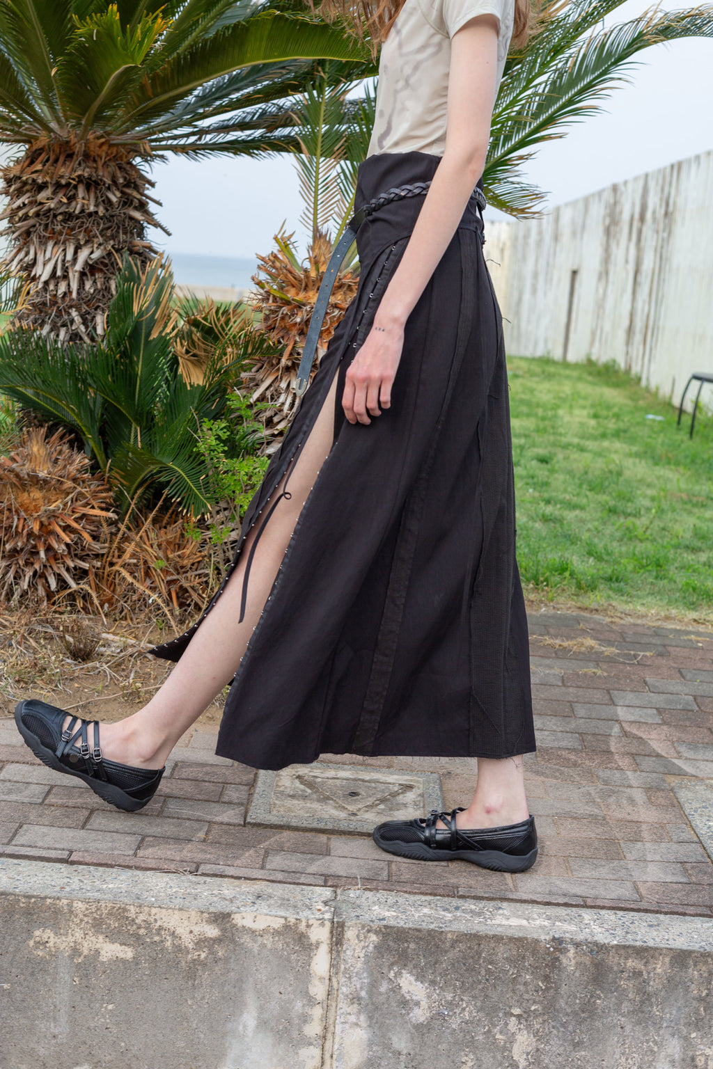 Matin Kim - Hook And Eye Layered Long Dress (Black) product image 14 | TRAB K-Fashion Australia