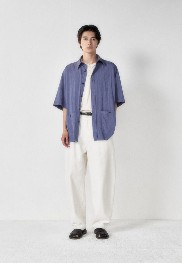 Art if acts - Garment Dyed Two Pocket Half Shirt (French Blue) product image 1 | TRAB K-Fashion Australia
