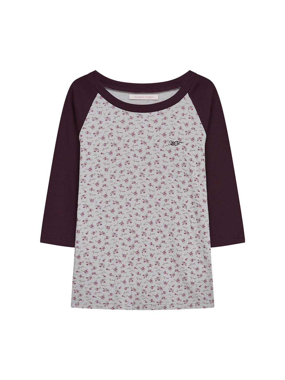 Margarin Fingers - Floral Raglan T-Shirt (Purple) product image 2 | TRAB K-Fashion Australia