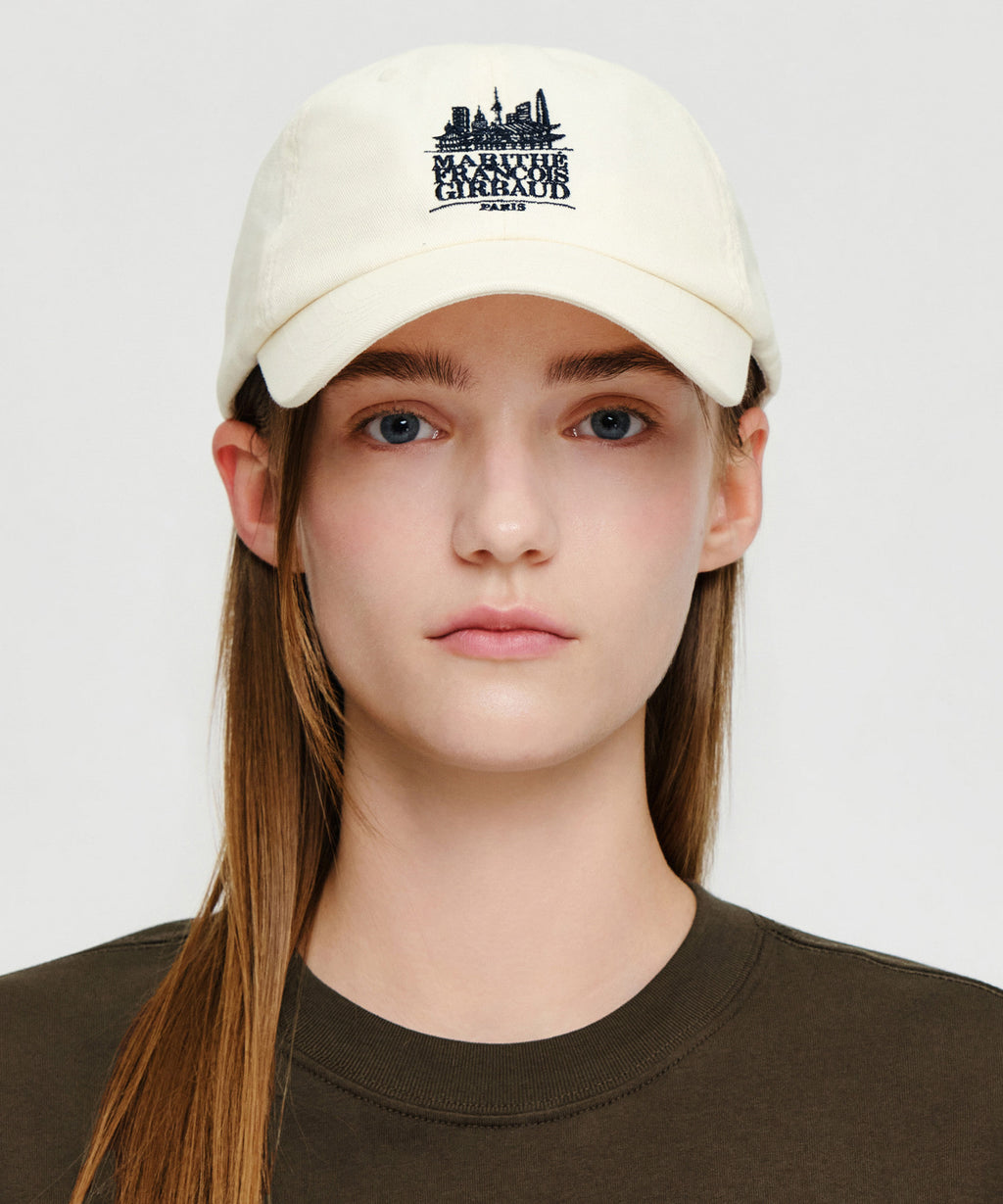 Marithe & Francois Girbaud - Seoul Exclusive Classic Logo Cap (Ivory) product image 6 | TRAB K-Fashion Australia