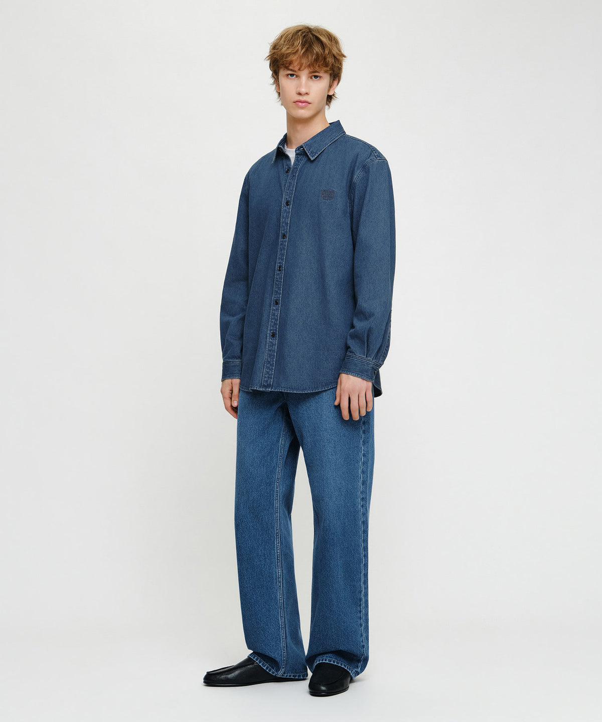 Marithe & Francois Girbaud - [Pre-order – Ships 30 Sep] Semi-wide Denim Pants (Blue) product image 4 | TRAB K-Fashion Australia