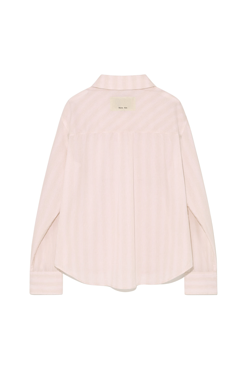 Matin Kim - Cuffs Button Point Stripe Shirt (Light Pink) product image 2 | TRAB K-Fashion Australia