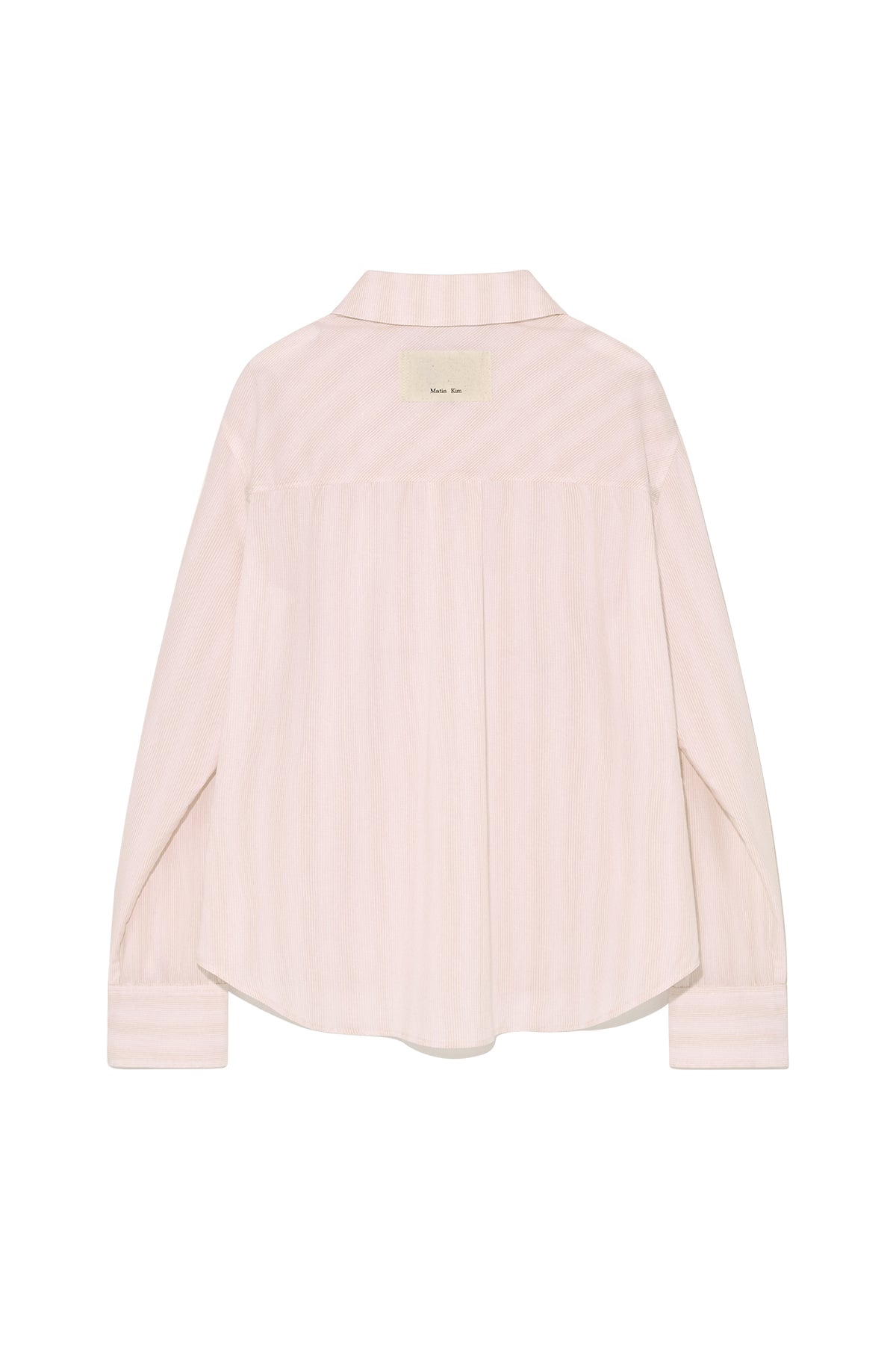 Matin Kim - Cuffs Button Point Stripe Shirt (Light Pink) product image 2 | TRAB K-Fashion Australia